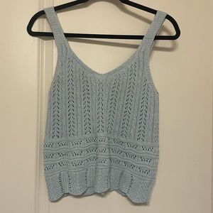 Sky Blue sweater knit tank from Altar’d State. Worn only a couple of times.